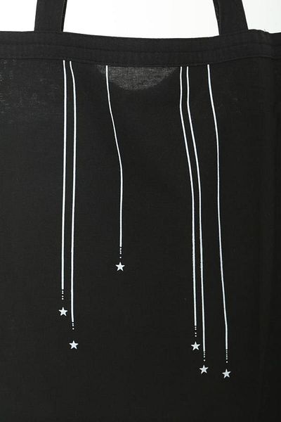 Baghashtag Shooting Stars Printed Black Cloth Bag