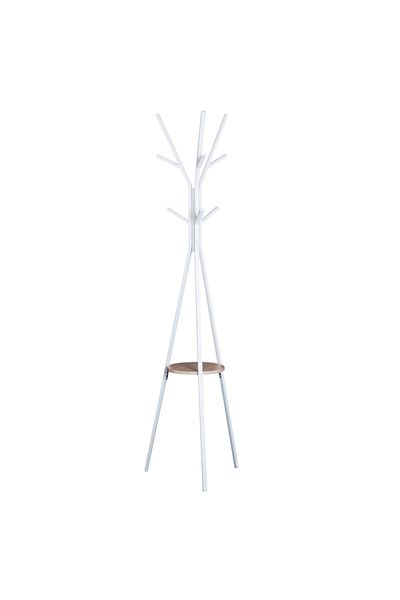 Generic Elegant and modern vertical clothes hanger for hanging clothes and jackets, white color