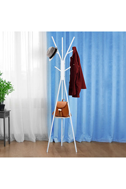 Generic Elegant and modern vertical clothes hanger for hanging clothes and jackets, white color