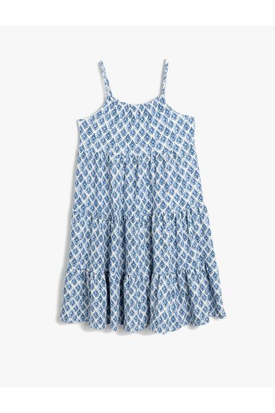 Koton Thin strappy ethnic patterned mini skirt.