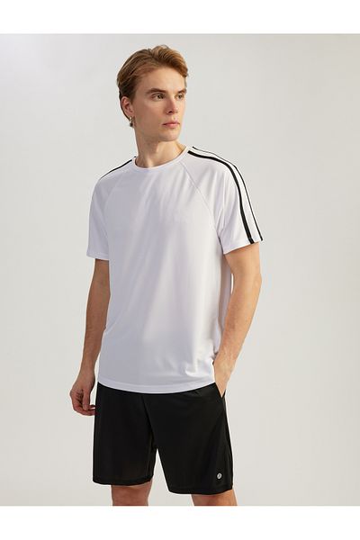 Koton White Short Sleeve Sport T-Shirt