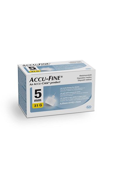 Accu Chek ACCU-FINE Pen Needles 31G x 5mm (Pack of 100)