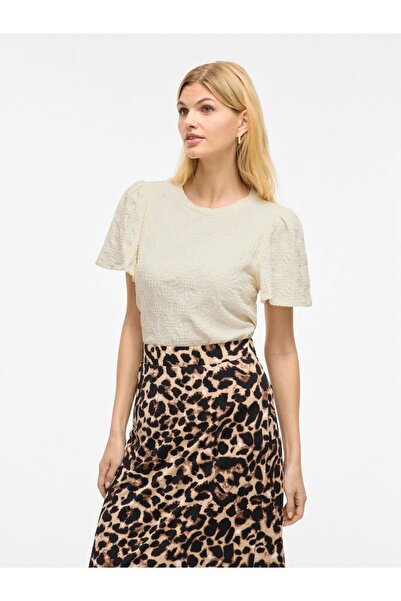 VILA Oberteil mit kurzen rmeln Rundhals