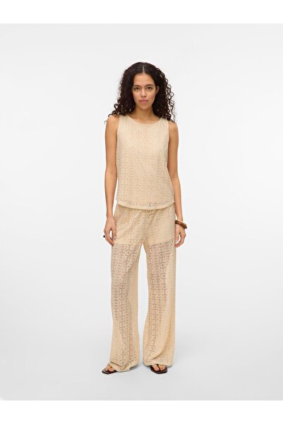 Vero Moda Hose mit weitem Beinschnitt VMMAYA Mittlere Taille Hose