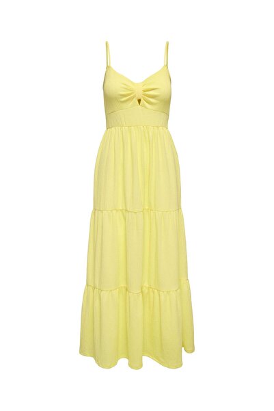 JDY Kleid Locker geschnitten V-Ausschnitt Schmale Tr ger Langes Kleid