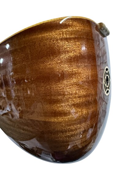 bademüzik Kısa Sap Bağlama Masif Maun Ağacı Profesynel Çift Kafes