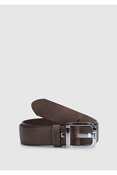 Provoq Чоловічий шкіряний ремінь кавовий Provoq 010