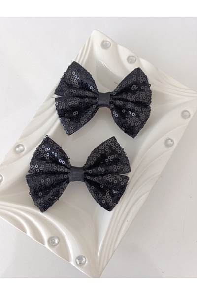 MutluBiDünya Lily Kız Çocuk Pullu Fiyonk Pens Toka