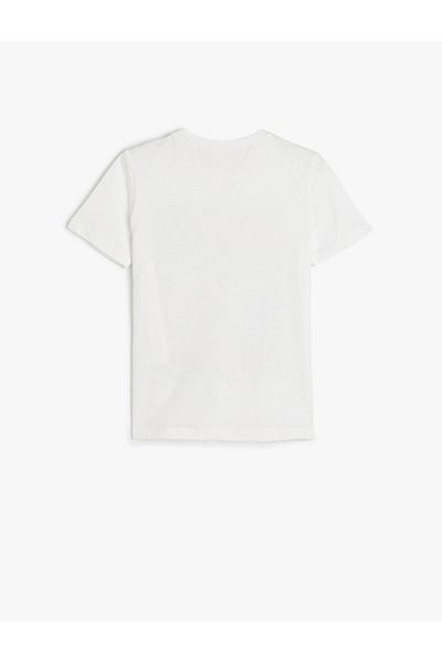 Koton New Season T-Shirt Game Themed Print Detailed Short Sleeve Crew Neck Cotton