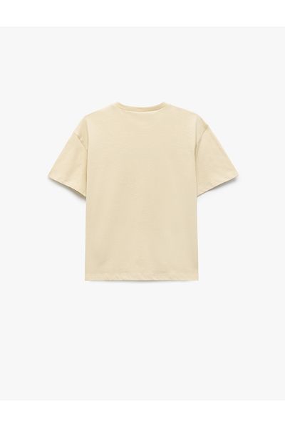 Koton New Season Cotton Printed Crew Neck Short Sleeve T-Shirt