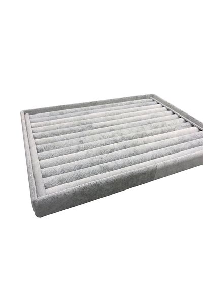 MeGass Dekor Domestic Production Large Size Suede Fabric Gray Color 34/24 Cm Hot Dog Drawer Ring Stand