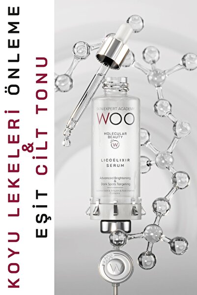 WOO Skin Expert Academy Licoelixir Aydınlatıcı Ve Leke Önleyici Serum 50 ml Eşit Cilt Tonu Arbutin Licorice Niacinamide