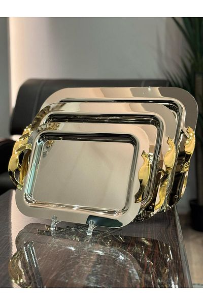 aljahwari 3-piece square two-tone nickel mutant set