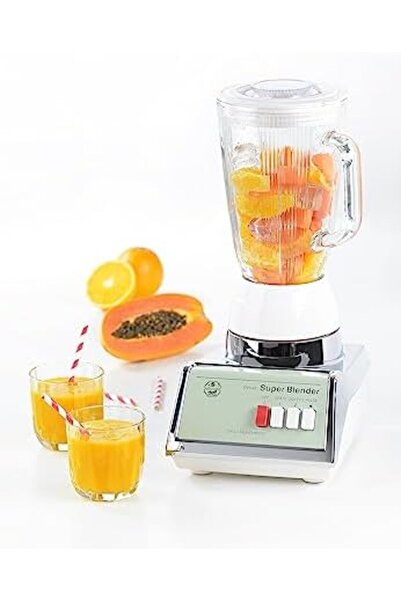 ALSAIF Electric Blender 2 In 1, Plastic Jar, Mill & Coffee Grinder, With S/s Blade, 400w, White