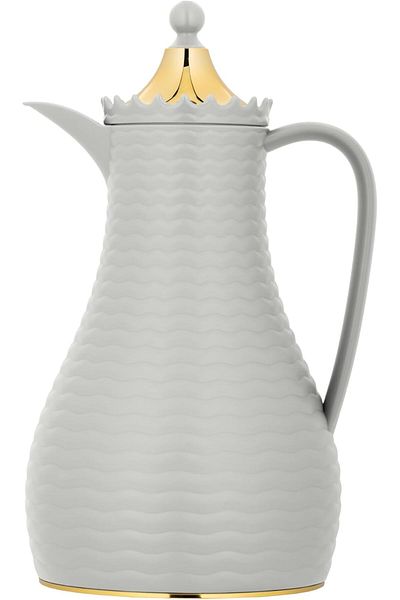 ALSAIF Deva Coffee And Tea Vacuum Flask, Leak-proof And Keeps Drinks Hot, 1l, Grey/gold