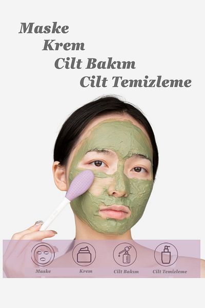 Easy Beauty Set of 2 Silicone Mask Applying Brushes - Mask Spatula - Facial Cleansing Peeling Brush