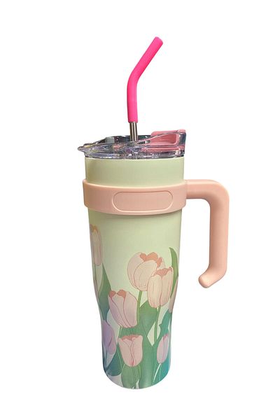 cosmic kırtasiye Wagon Flower Flask with Straw
