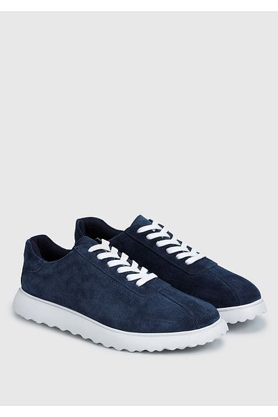 Provoq Leather Men's Shoes - Navy Blue