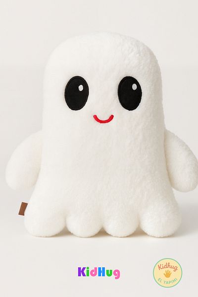 KidHug Snooly & Snoozy Premium Cute Ghost Child Pillow Sleeping Companion 38 cm