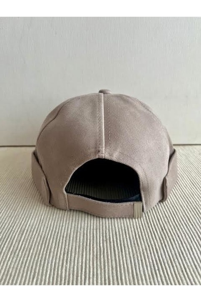 CosmoOutlet Ανδρικό καπέλο Hip Hop Docker Beige με ρυθμιζόμενο πίσω μέρος από βαμβακερό ύφασμα