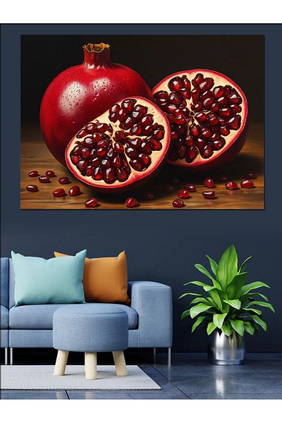 Tablomega Cut Delicate Vivid Red Decorative Canvas - Mdf Wooden Table