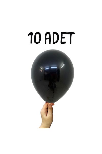 Balon marketi Black !2'' 10 Pcs Balloon - Birthday Balloon , Graduation