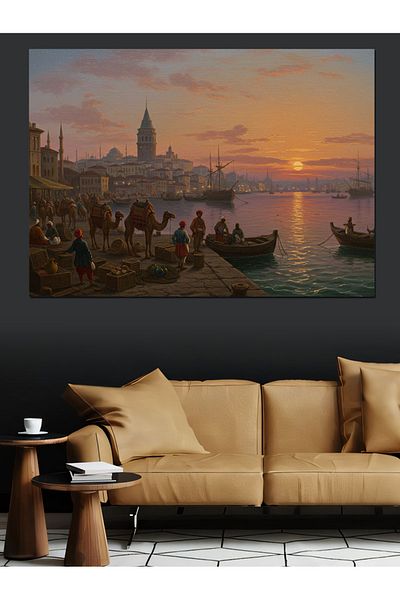 Tablomega Dock Silence at Sunset Decorative Canvas - Mdf Wooden Painting