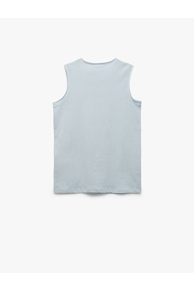 Koton New Season Crew Neck Sleeveless Cotton Loach Printed Undershirt