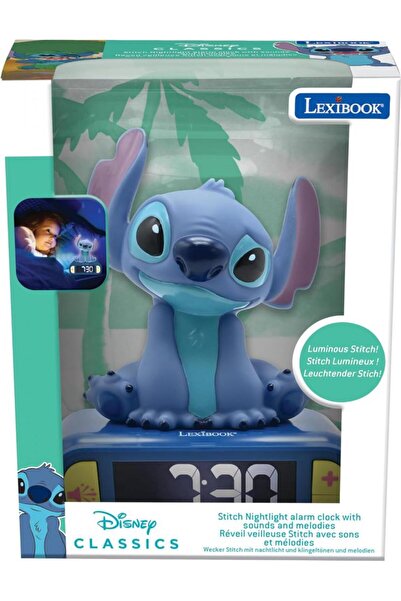 LEXIBOOK Ceas Desteptator Cu Lumina 3D, Stitch, LEXIBOOK