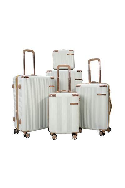 MORANO 5-piece luggage set with 4 wheels, solid and modern design