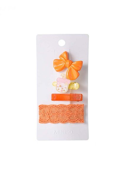 Miniso Cute Bow Hair Clip for Kids - 4 Pieces