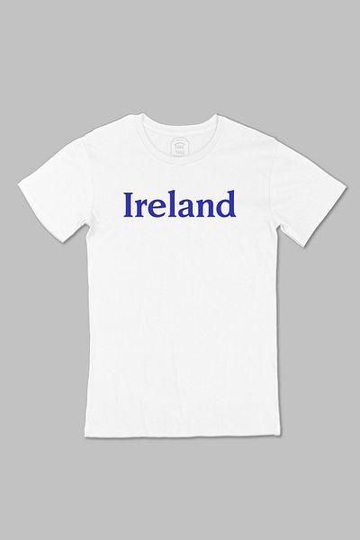 Free Tarz Ireland Irish Large Printed White T-Shirt