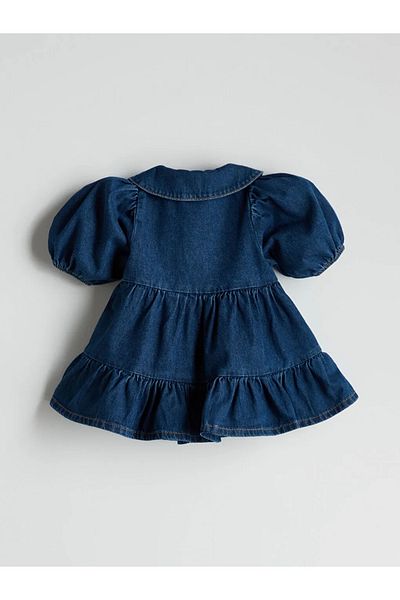 LC Waikiki Lcw Baby Indigo Baby Collar Baby Girl Jean Dress