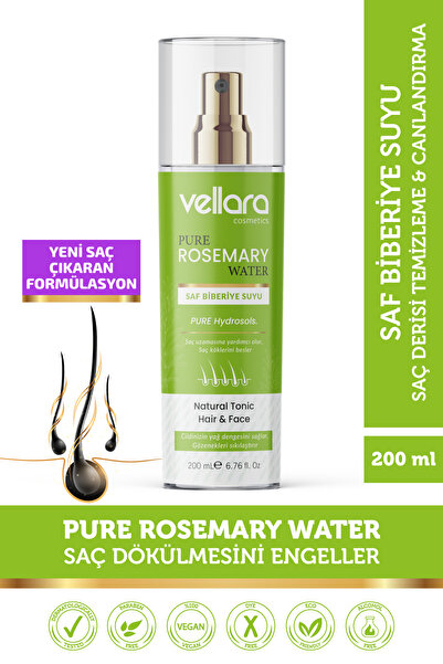 Vellara Biberiye Suyu Dökülme Karşıtı ve Saç Uzamasını Destekleyici Saç Toniğ...