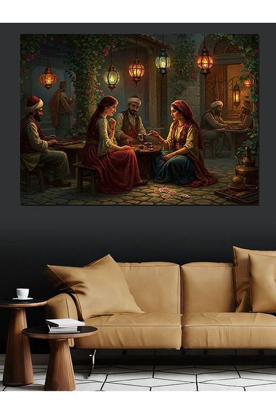 Tablomega Candlelight Calm Chat Decorative Canvas - Mdf Wooden Painting