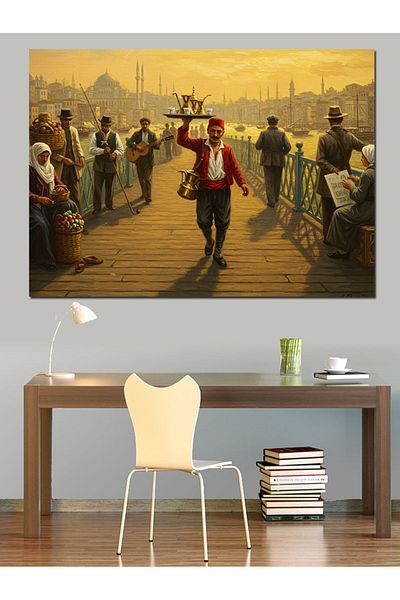 Tablomega Tea Shop at the Dock Decorative Canvas - Mdf Wooden Painting