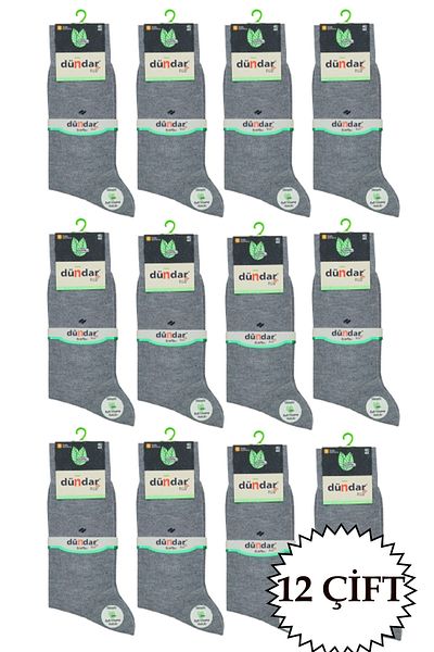 Dündar Men's Summer Thin Knee-Length Long Socks 12 Pack 40-44