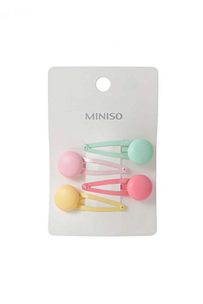 Miniso Colorful 4cm Hair Clip for Kids - 4 Pieces