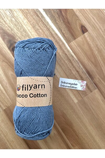 Filyarn Rocco Cotton Koton Pamuk 100 Gr Punch Amigurumi El Örgü İpliği-Kot Ma...