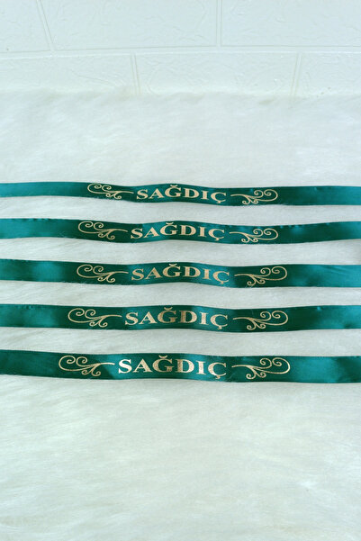 AZREN STORE Yeşil Sağdıç Kurdelesi, Kol Kurdele, Düğün Kolluk, 1 Adet