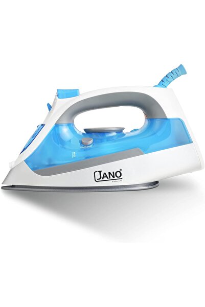 JANO Electric Steam Iron, Non-stick Soleplate, Dry Steam Spray Burst Vertical Steam, 2000w, White/blue