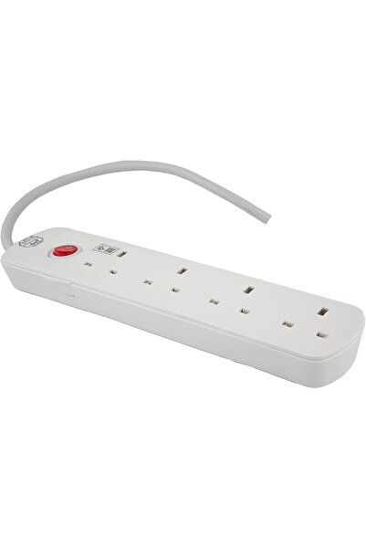 ALSAIF Extension Cord With 4 Power Socket And 5meter, Color: White