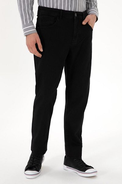 U.S. Polo Assn. U.S. Polo Assn. Men's Woven Fabric Slim Fit Black Denim Pants