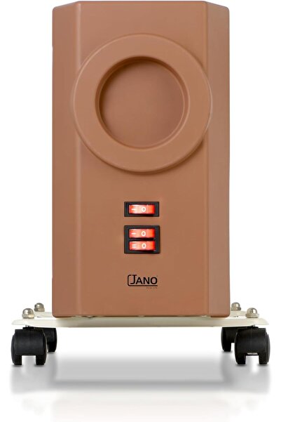 JANO 1500w Electric Heater With Wheels , Brown Jn070001 2 Years Warranty