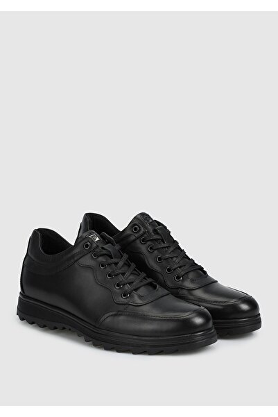 Provoq Men's Black Leather Shoes