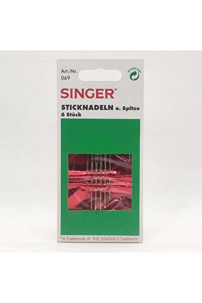 SİNGER Singer El Dikiş Ve Yün İğne Seti 6' Lı Kalın Farklı Boylar 069