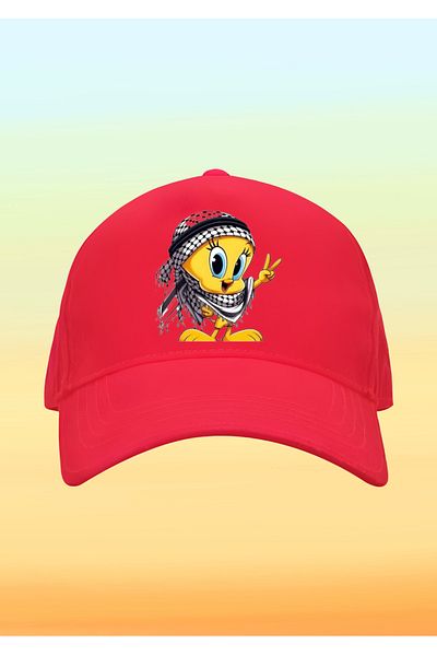 relaxbaskı Kefiyeli Tweety Printed Children's Hat