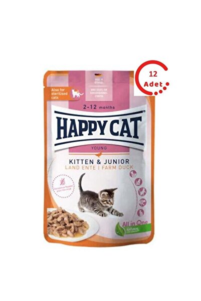Happy Cat Ördekli Tahılsız Yavru Kedi Konservesi 85gr x 12 Adet