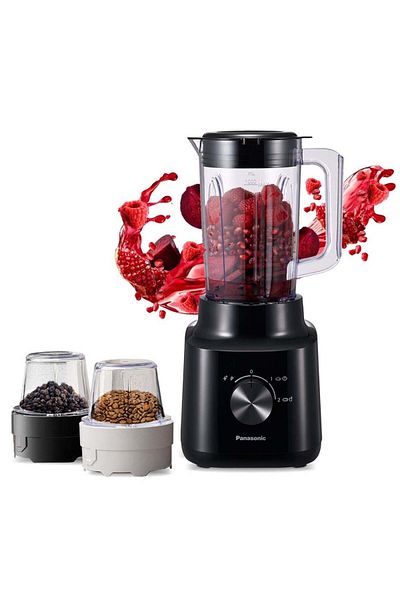 PANASONIC Blender With Powerful 450W Motor, Curved Stainless Steel Blade For Easy Cutting & Smooth B