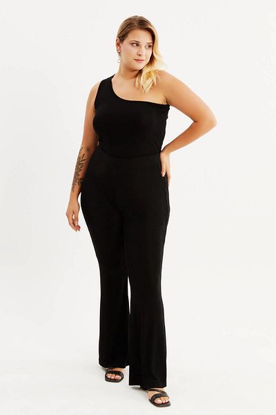 MYLİNE Buzzy Elastic Waist Flared Trousers